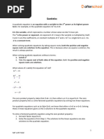 Null Factor Law in Quadratic Equations | PDF | Quadratic Equation ...