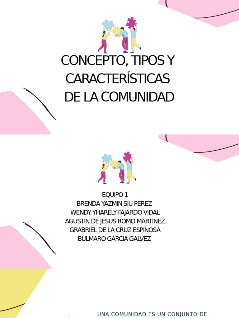 Tipos y características de comunidades | PDF | Comunidad | Psicología ...
