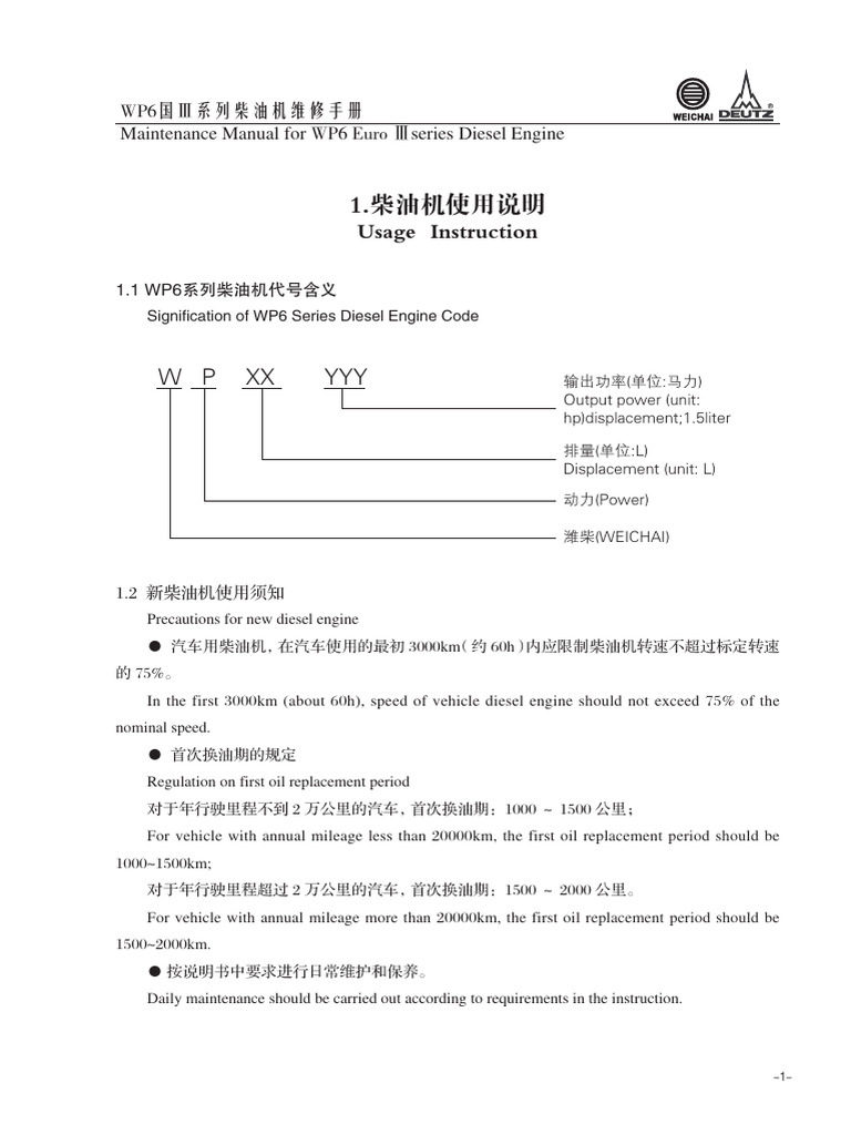 WP6 Diesel Engine Maintenance Guide | PDF | Pump | Diesel Engine