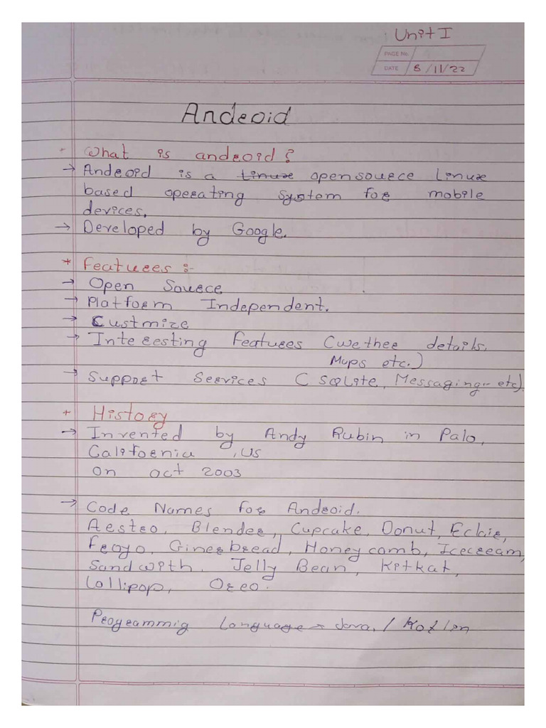 Android Unit 1+ 2 | PDF