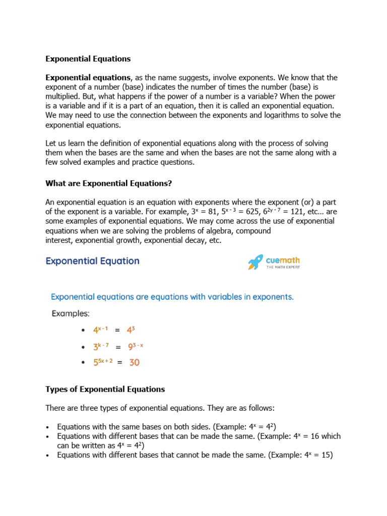 Exponential_Equations__Explination_and_Examples_ | PDF | Exponential ...