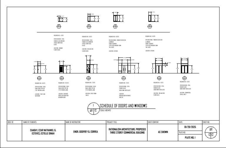 Door and Window Schedule for Building | PDF | Door | Window