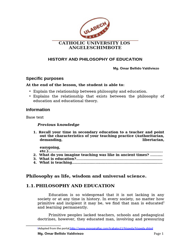 Philosophy and Education Overview | PDF | Theory | Metaphysics