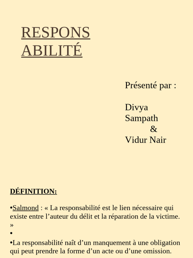 Types et théories de la responsabilité juridique | PDF | Crimes | Crime ...