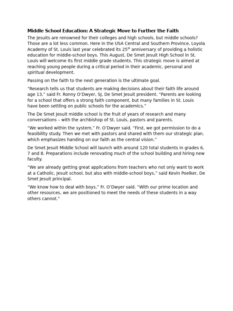3b Why Middle School Education, Final | PDF