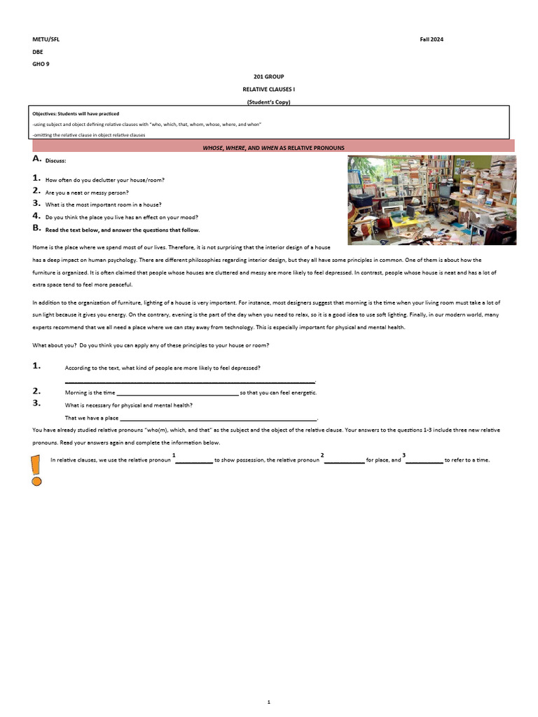 Mastering Relative Clauses in English | PDF | Pronoun | Sentence ...