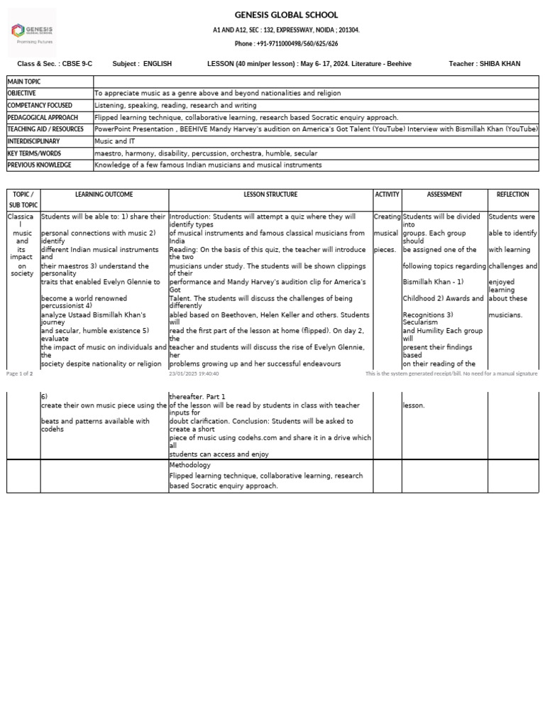 9 C LESSON PLAN- 2 | PDF | Learning | Cognition
