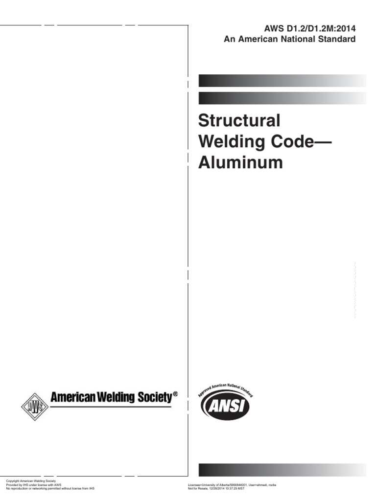 Aws D1.2 | PDF