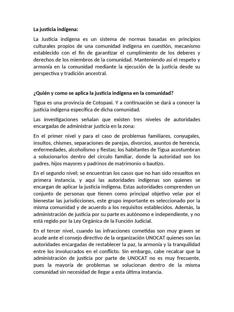 La Justicia Indígena | PDF | Justicia | Crimen y violencia