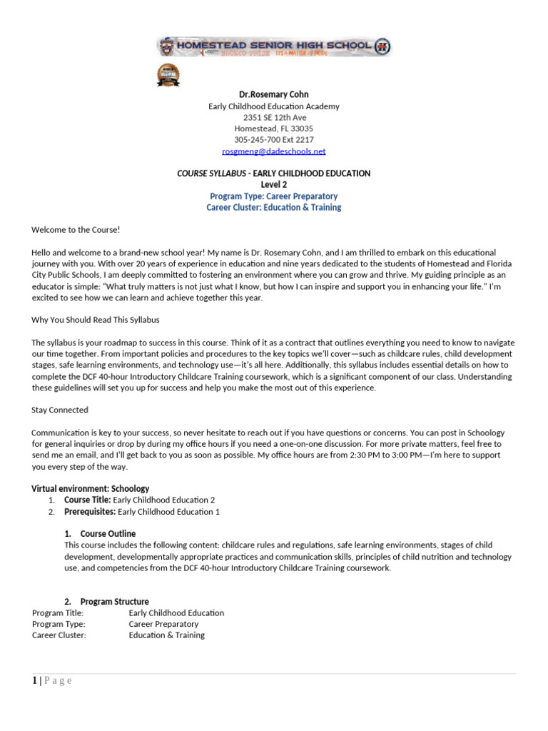 Early Childhood Education Level 2 Syllabus | PDF | Individualized ...