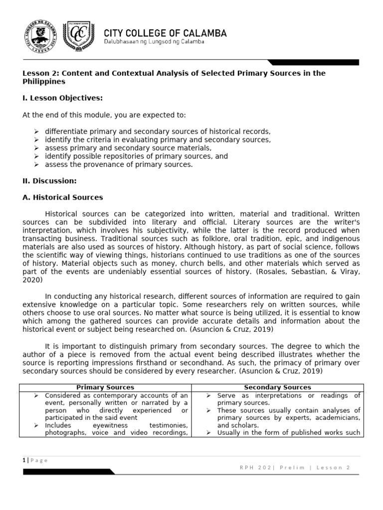 Analyzing Primary Sources in History | PDF | Primary Sources
