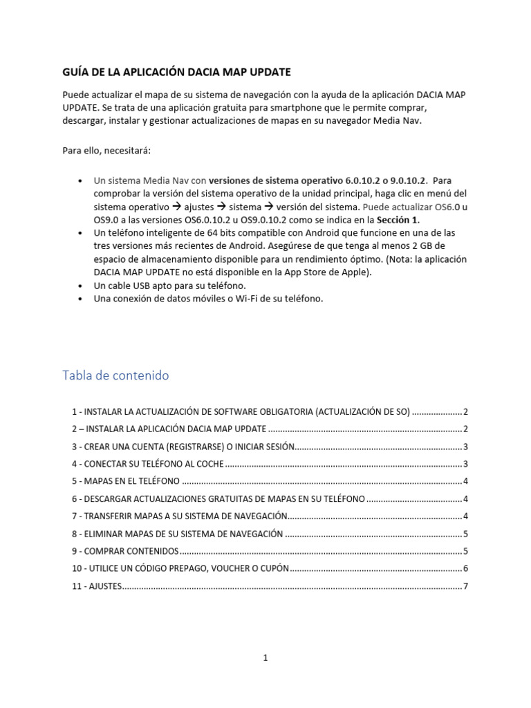 Dacia maps application guide es pdf android sistema operativo