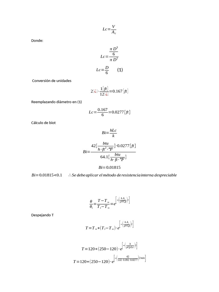 Biot Number Calculation and Heat Transfer | PDF