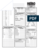 Hero System 6th Edition Character Sheet