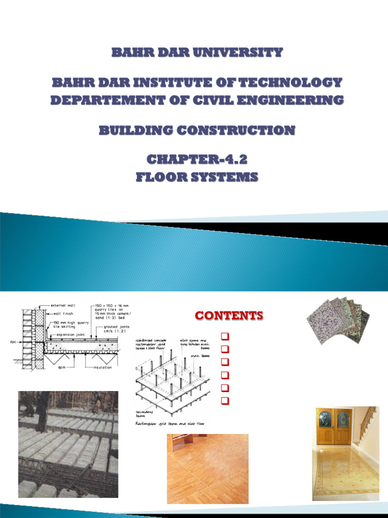 Floor Systems in Building Construction | PDF | Concrete | Flooring