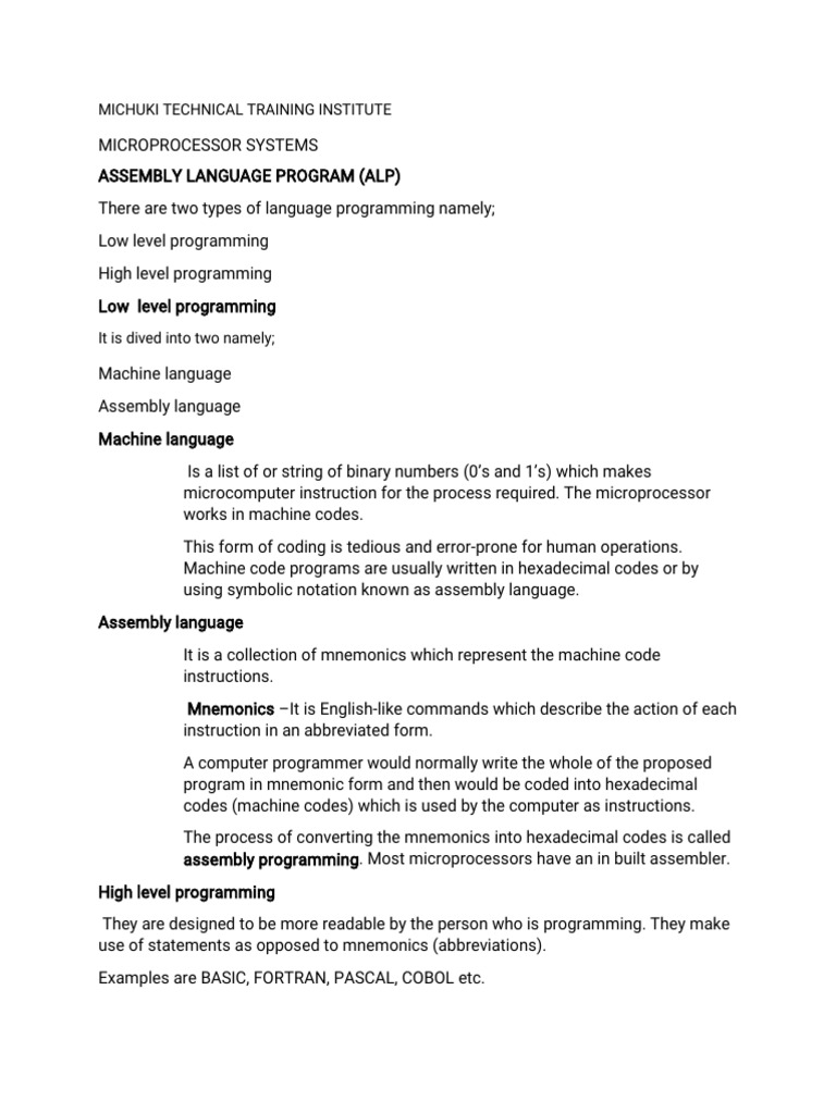 Qa Odel Notes Microprocessor Systems - 113945 | PDF