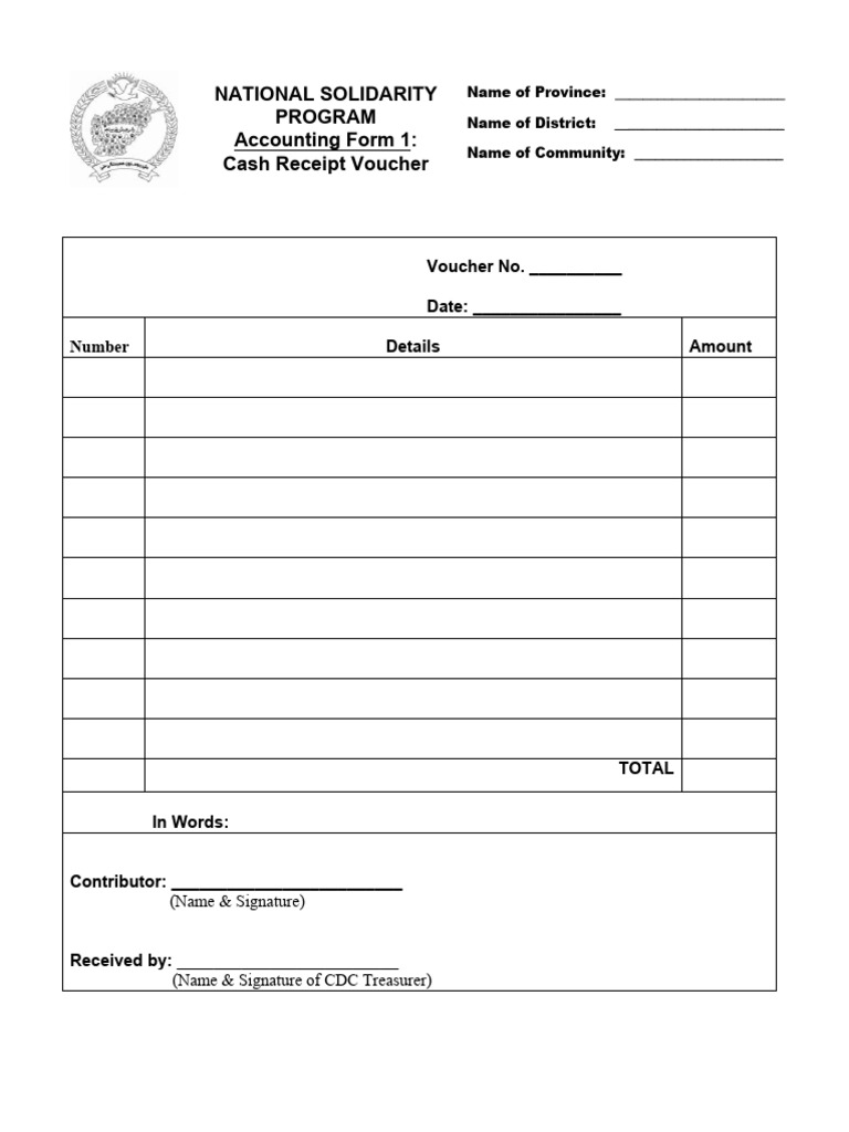 02 Acc 1 Cash Receipt V | PDF