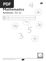 Year 3 Arithmetic Practice Test | PDF