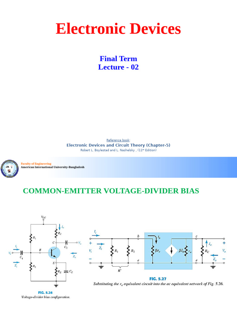 ED - Final Lecture-2 | PDF | Electrical Impedance | Electricity