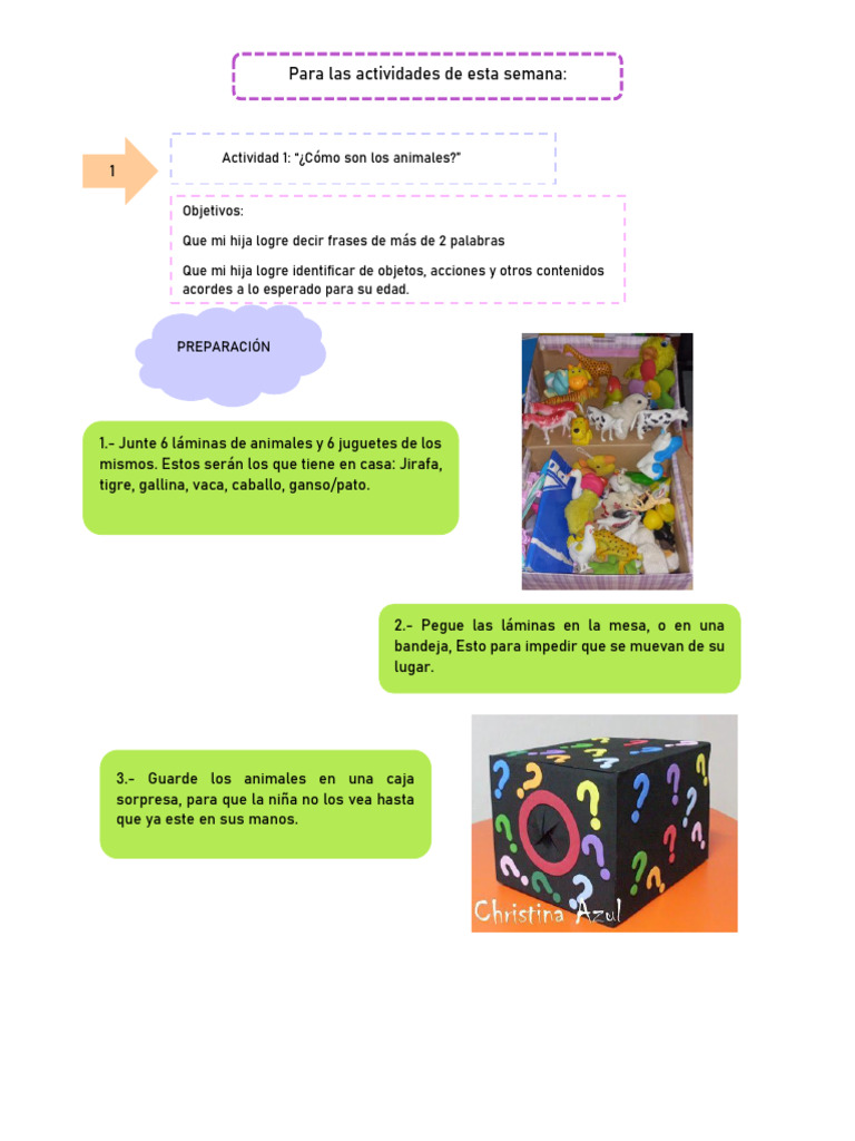 Actividades para Desarrollar el Lenguaje Infantil | PDF | Color