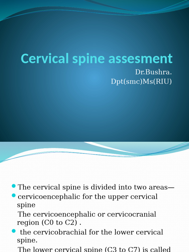 Cervical Spine | PDF | Anatomical Terms Of Motion | Vertebral Column