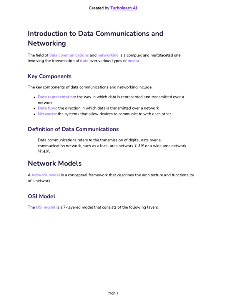 Data Communications Overview | PDF | Computer Network | Internet Protocols