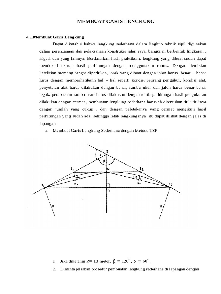 Cara Membuat Garis Lengkung Sederhana | PDF