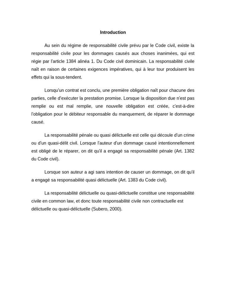 Responsabilité Civile : Types et Régimes | PDF | Droit des obligations ...