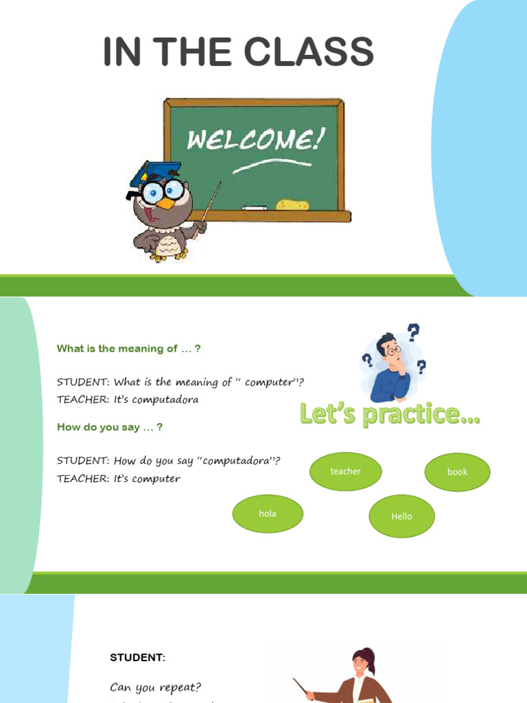 Class 1 In The Class Pdf