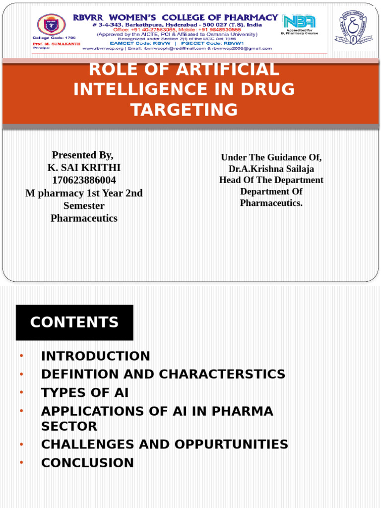 AI in Drug Targeting and Development | PDF | Artificial Intelligence ...