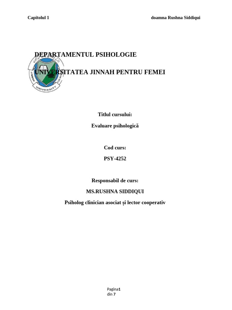 Test Psihologic | PDF