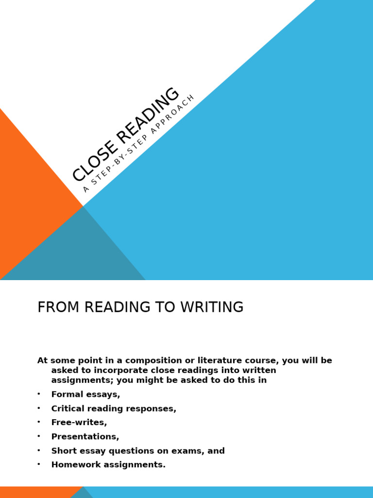 Close Reading Techniques for Writing | PDF | Essays