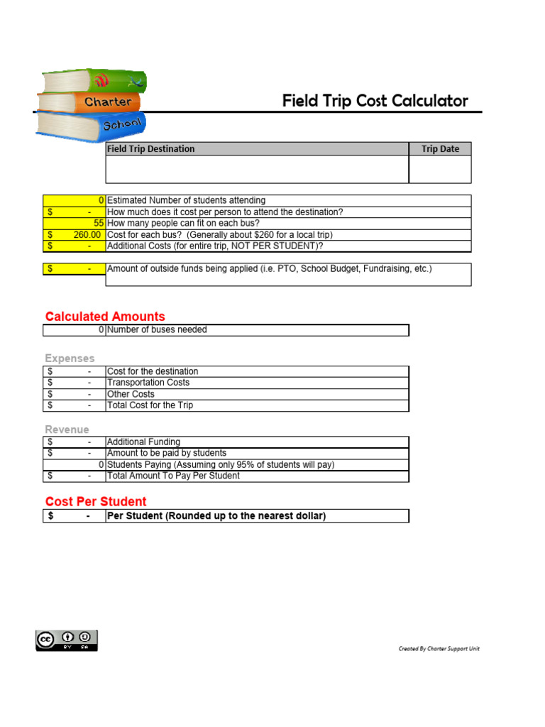 Field Trip Cost Calculator | PDF