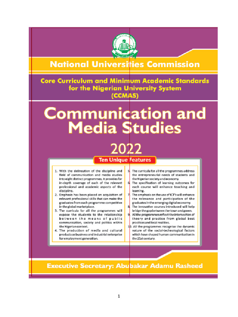 Nigerian Universities Core Curriculum Standards | PDF | University And ...