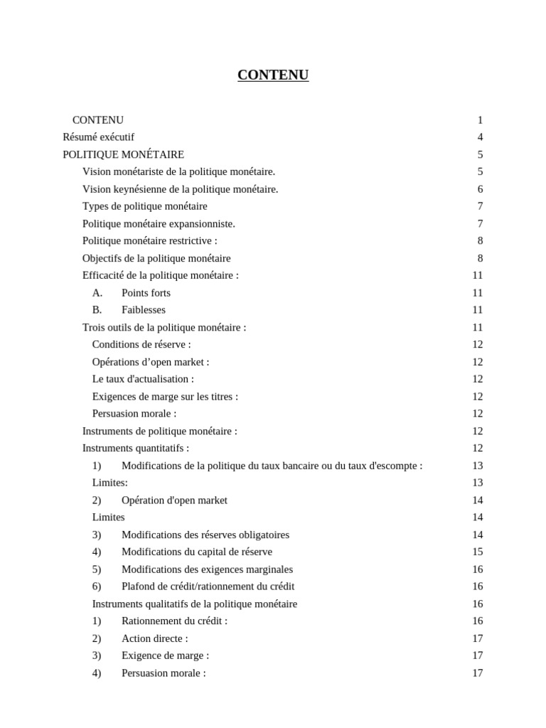 Notes de Politique Monétaire PDF | PDF | Politique monétaire | Argent