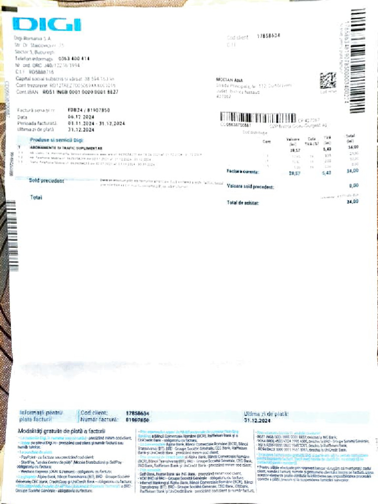 Digi Payment Invoice Details 2024 | PDF