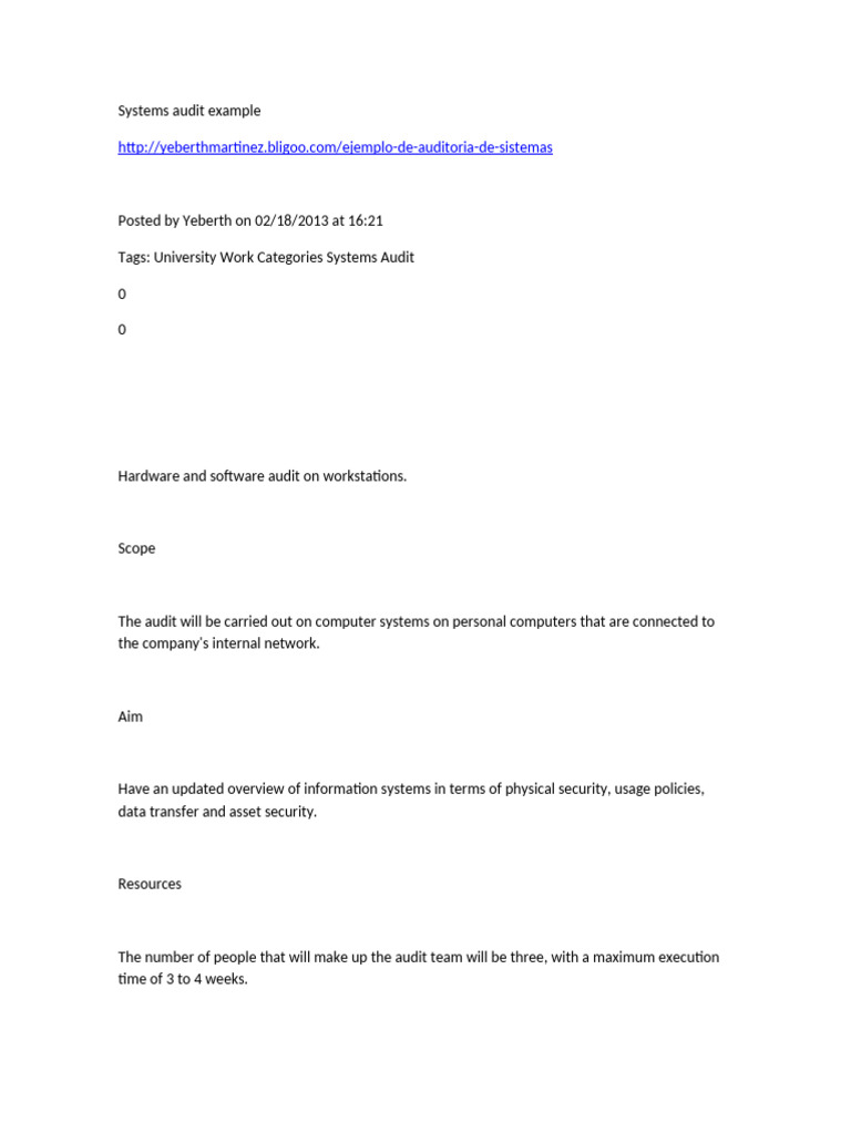 Comprehensive Systems Audit Guide | PDF | Audit | User (Computing)