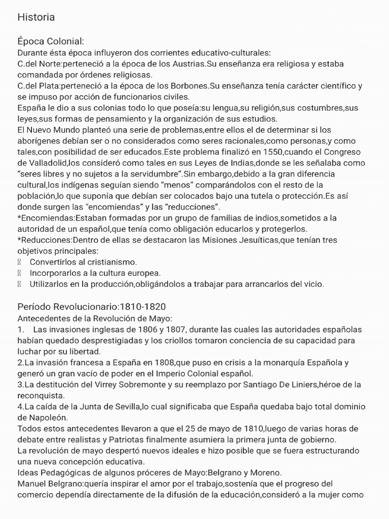Historia Resúmen Pdf 
