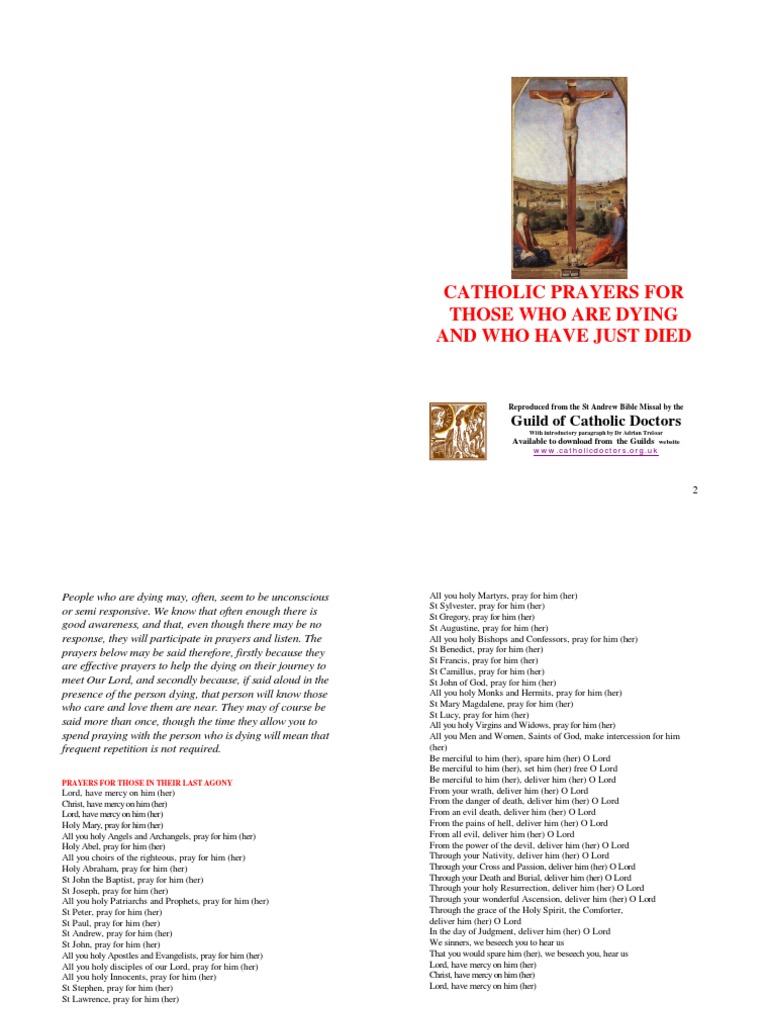 Catholic Prayers For The Dying Pdf Mercy Jesus