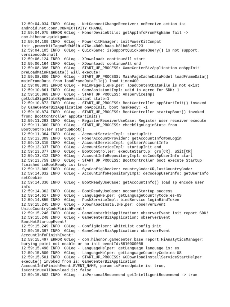 Game Center Initialization Log Analysis | PDF | World Wide Web ...