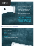 Five Rules For Creating Great Presentations