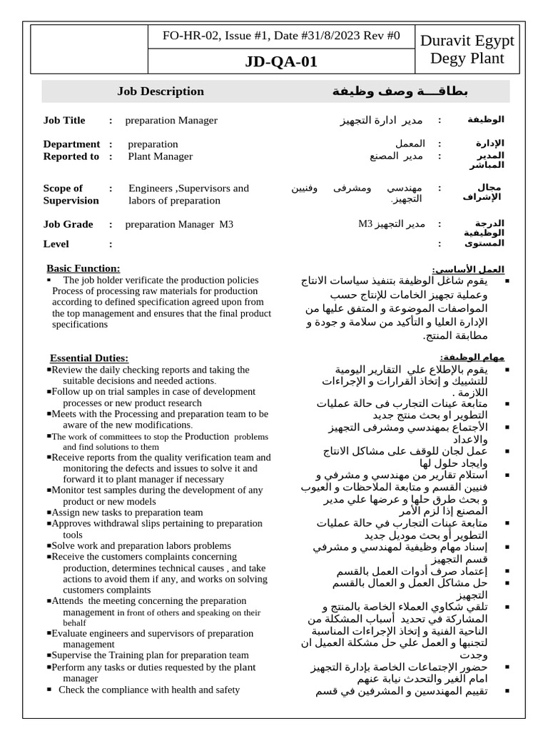 Preparation Manager | PDF