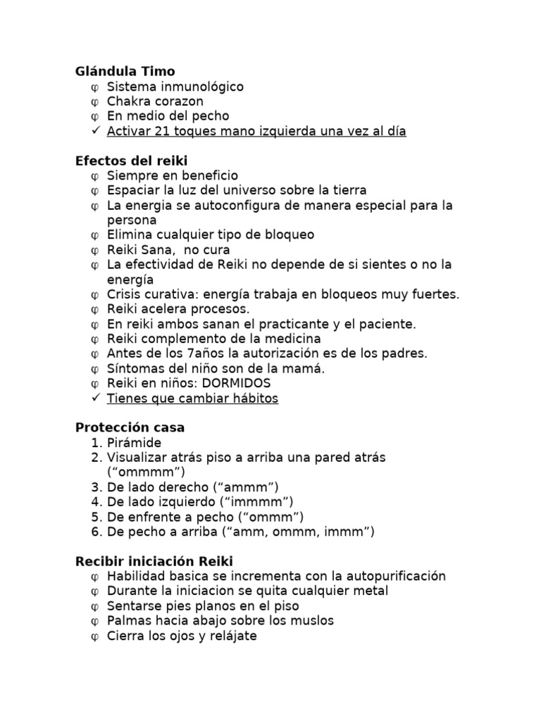 Activación del Timo y Reiki para Sanación | PDF