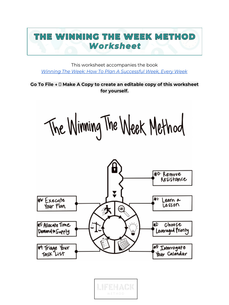Weekly Planning Worksheet Guide | PDF