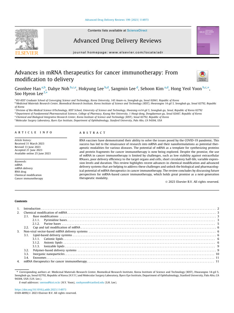 mRNA Therapeutics in Cancer Immunotherapy | PDF | Messenger Rna | Antigen