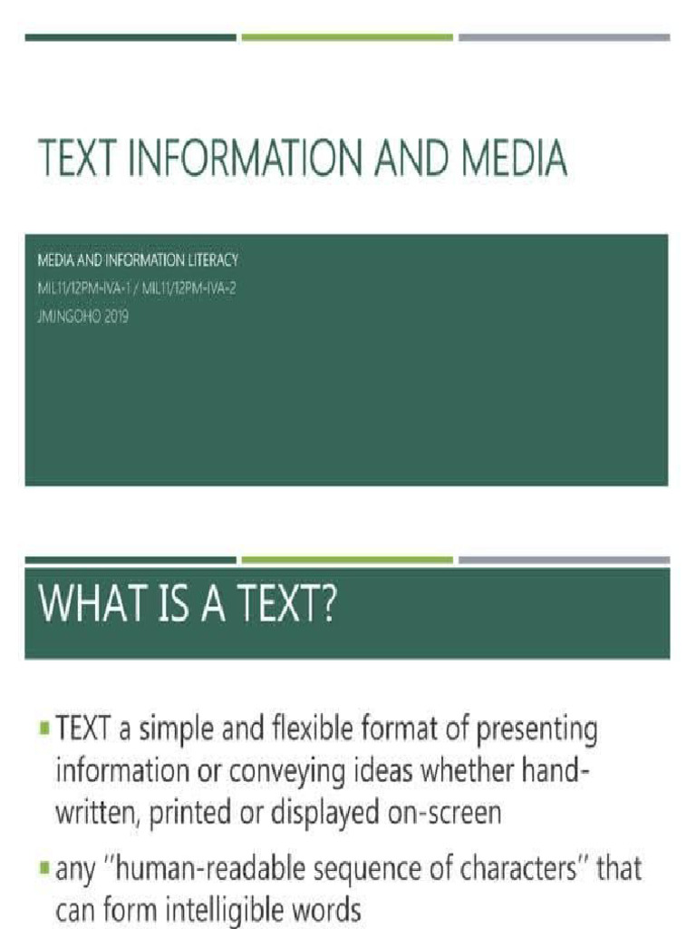 Text Information and Media | PDF
