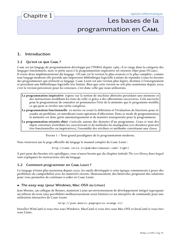 01.les Bases | PDF | Programmation informatique | Langage de programmation