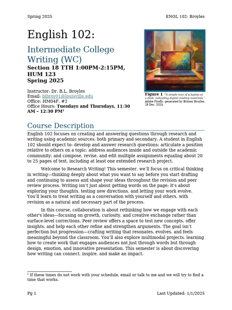 ENGL 102 Spring 2025 Course Overview | PDF | Peer Review | Plagiarism