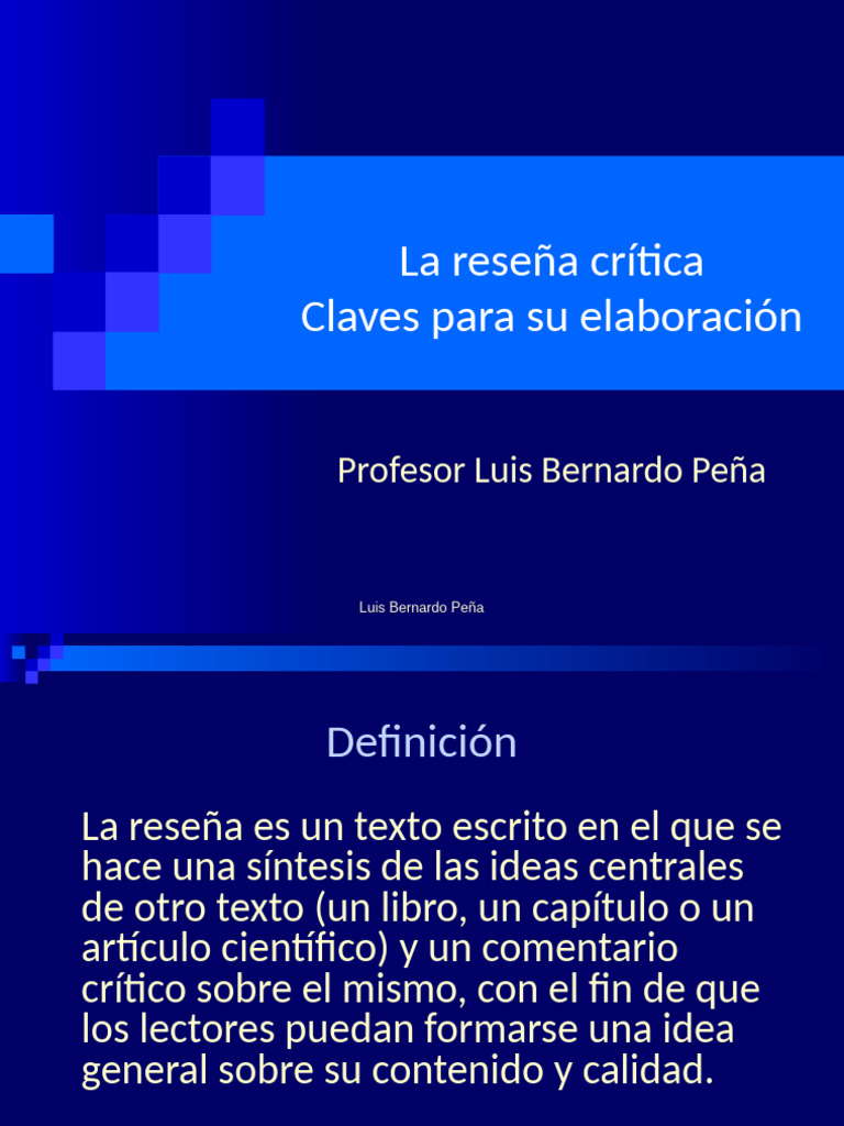 La Reseña Critica | PDF | Publicación Académica | Cognición