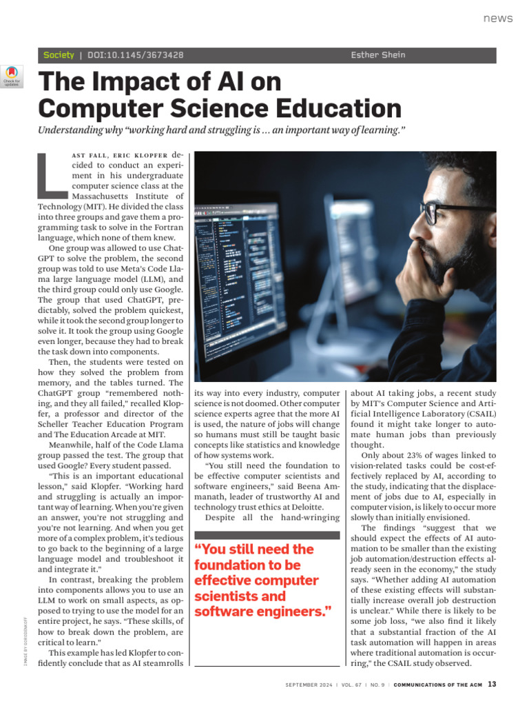 AI's Impact on Job Automation and Education | PDF | Artificial ...
